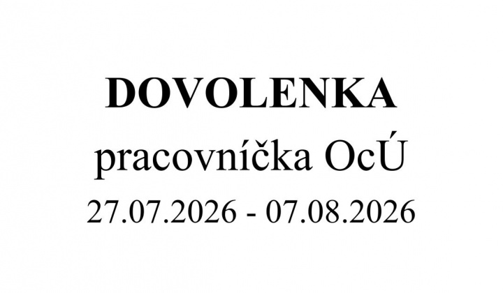 Fotka - Dovolenka - pracovníčka OcÚ