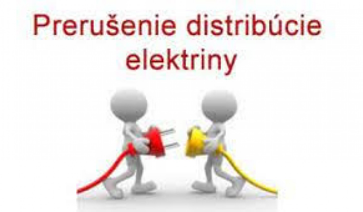 Fotka - Oznámenie o prerušení distribúcie elektriny v hornej časti obce
