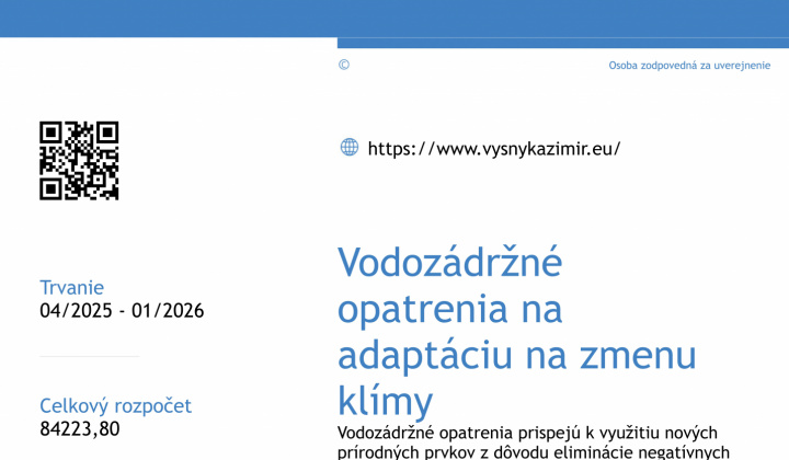 Fotka - Vodozádržné opatrenia na adaptáciu na zmenu klímy